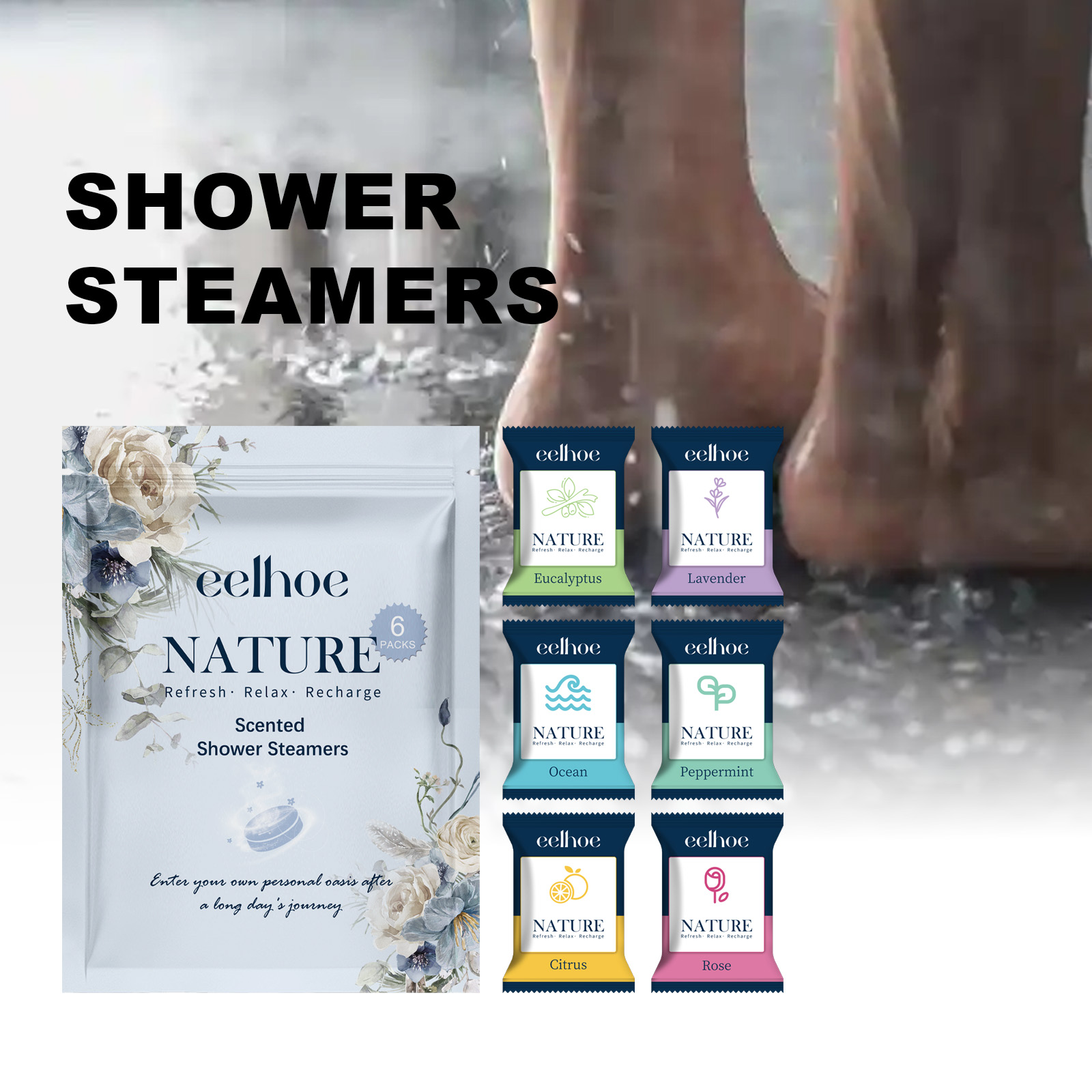 Shower Steamer Tablet - EELHOE-compressa de vapor para ducha, nutritiva,